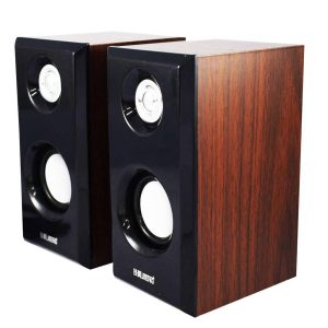 Parlante estéreo de madera