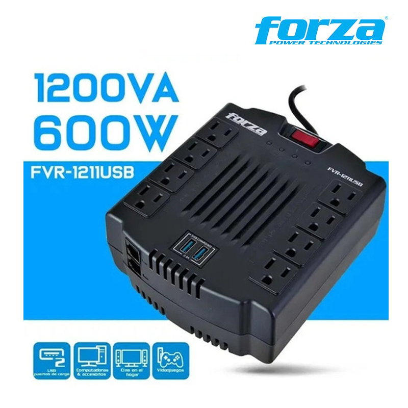Estabilizador de corriente forza 1200va